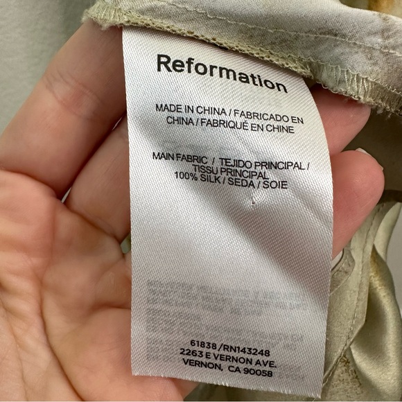 Reformation Parma Silk Maxi Golden Hour Dress SZ S - Picture 5 of 8